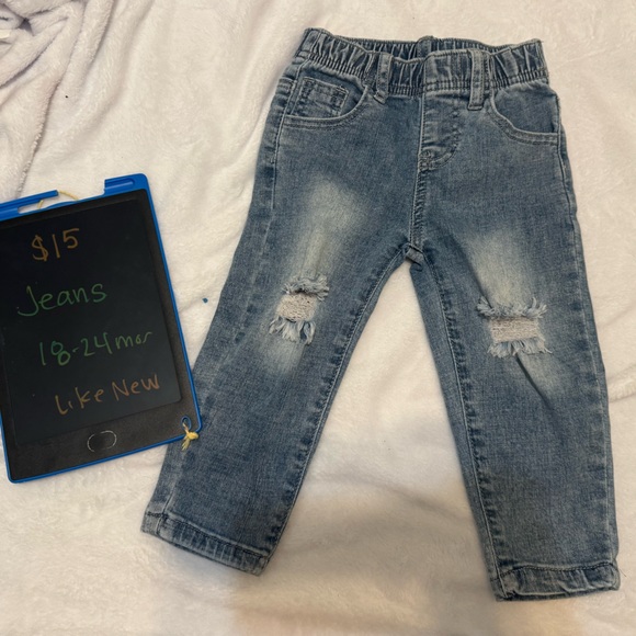 Little Bipsy Blue Distressed Kids Jeans - Picture 1 of 1